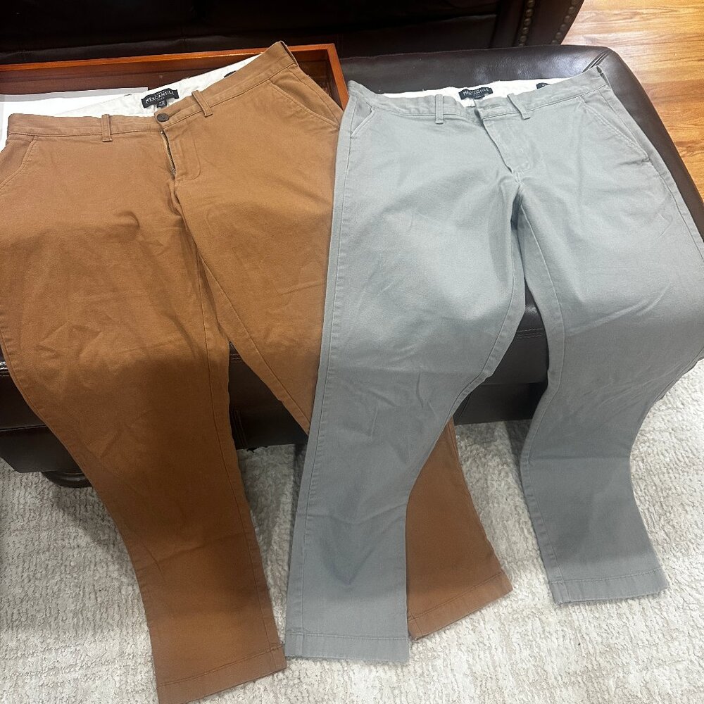 2 pair of JCrew Mercantile Chino Pants Straight Fit 32X34